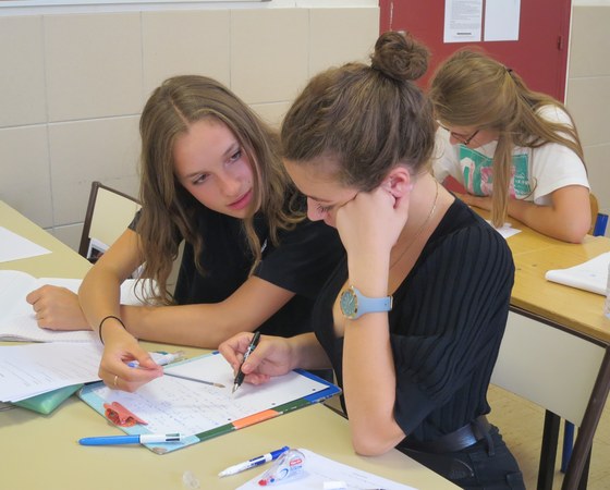 Élève en cours particulier de français