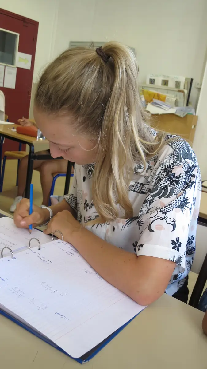 Élève de terminale en stage de préparation au concours Advance